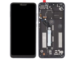 LCD kijelző Xiaomi Mi 8 Lite (érintőpanel, átvezető fóliával) előlap kerettel fekete